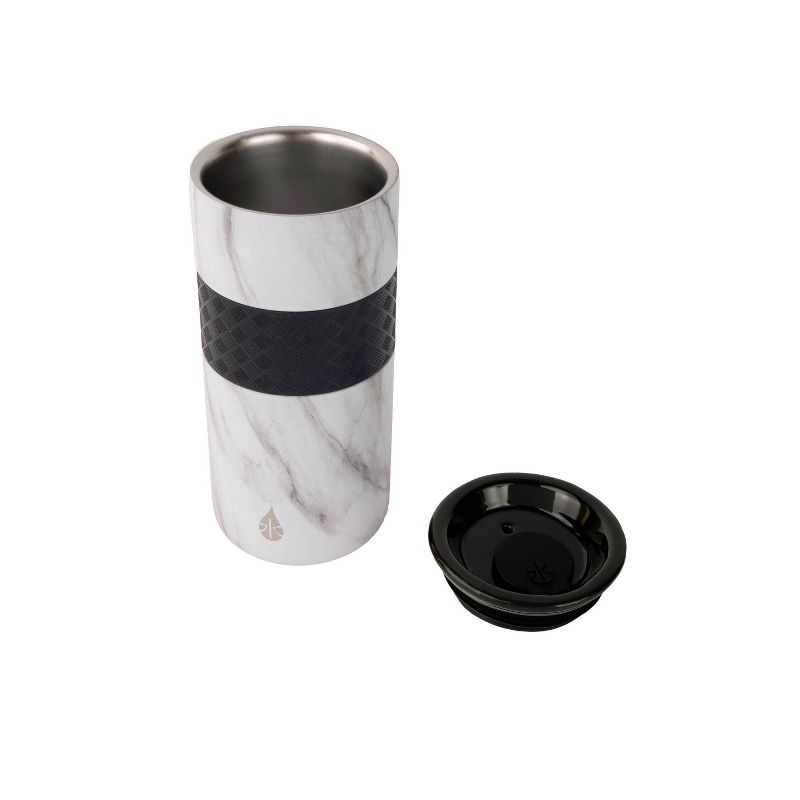 Elemental 16oz Pattern Double Walled Stainless Steel Coffee Tumbler with Ceramic Lid