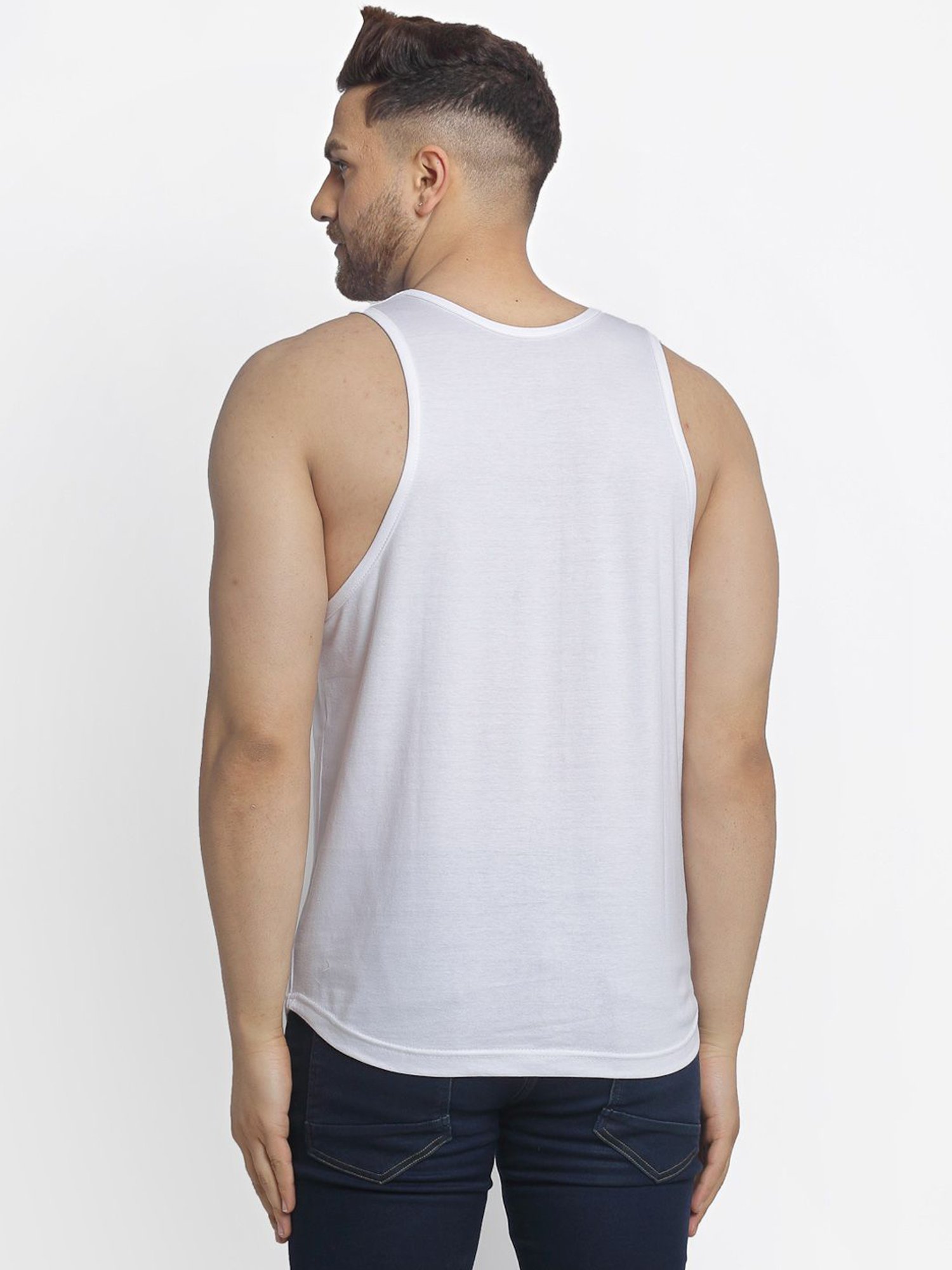 Friskers Multi Cotton Slim Fit Vest - Pack of 2