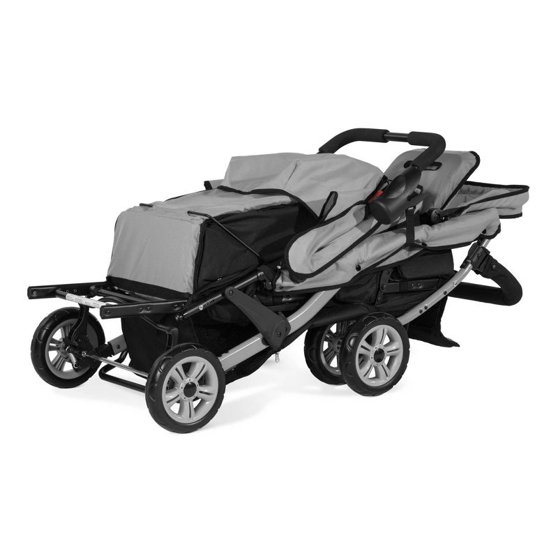Foundations Trio Sport 3-Passenger Stroller - Gray