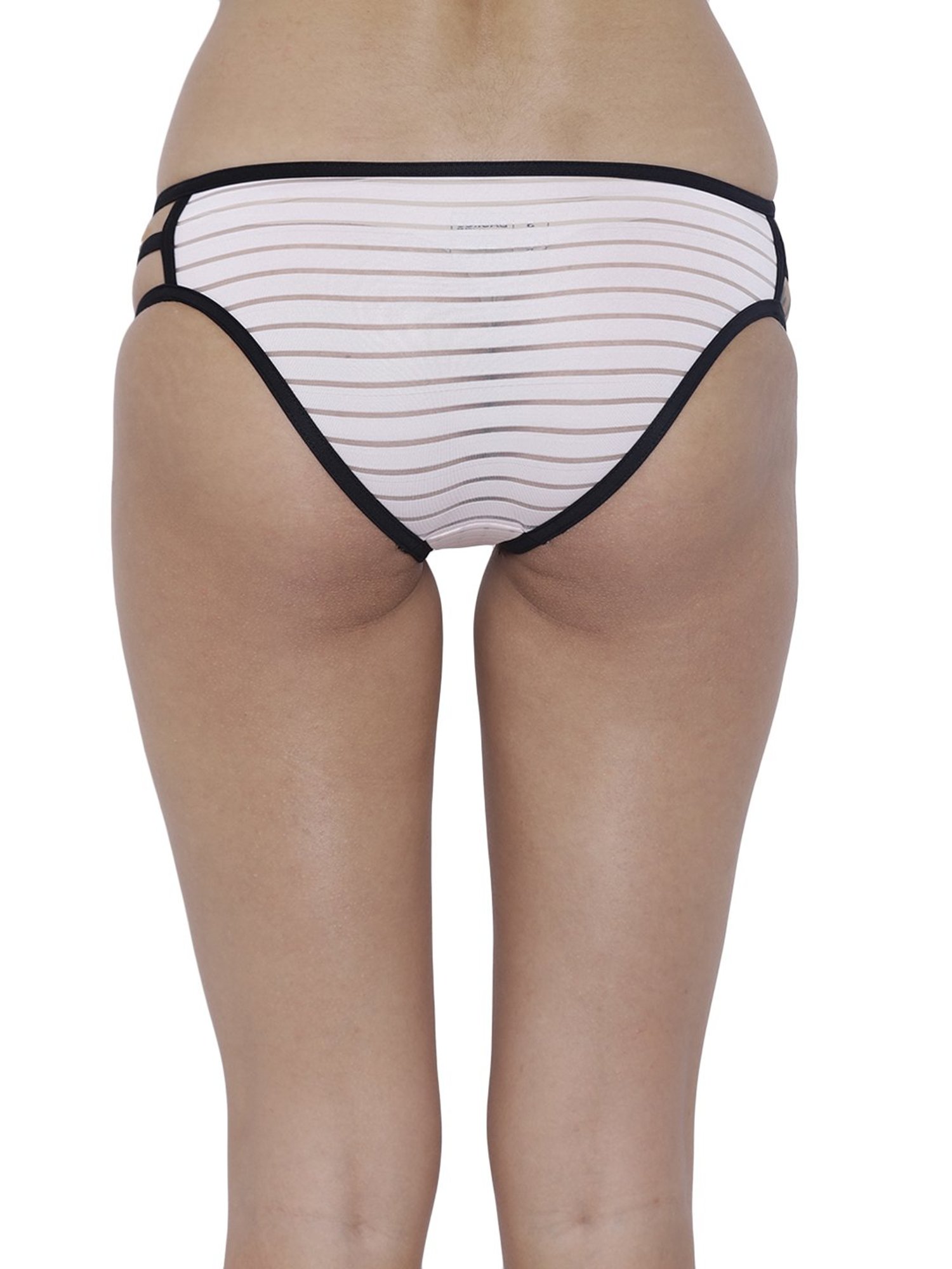 BASIICS by La Intimo Rose Quartz Striped Bikini Panty
