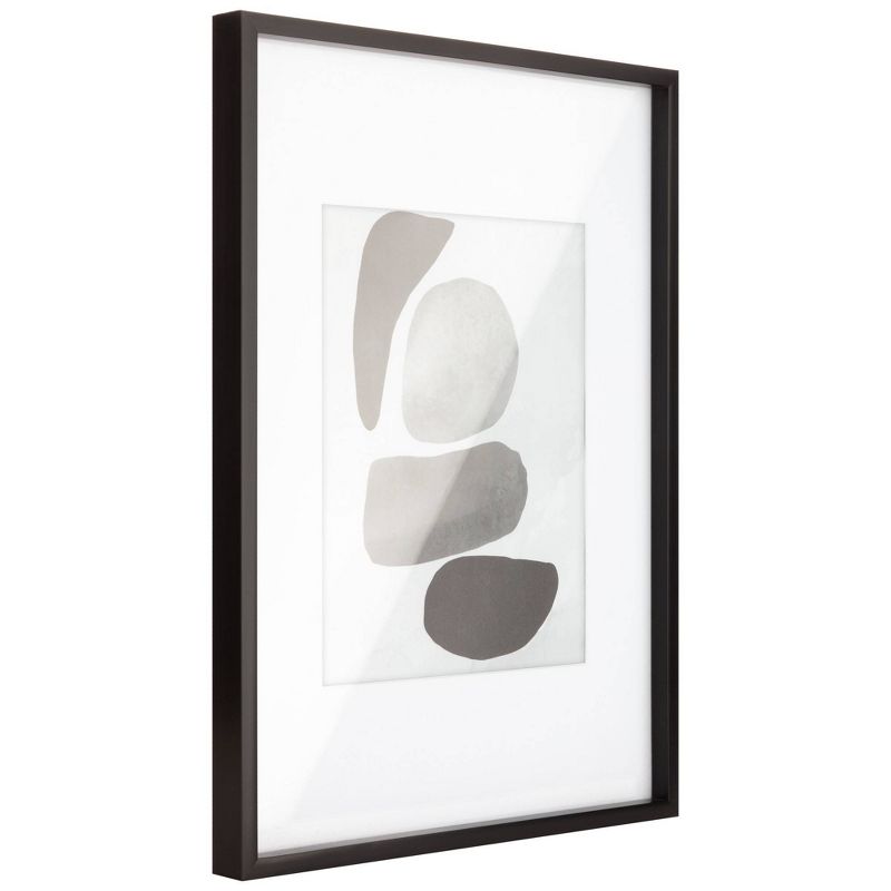 5pc Gallery Wall Frame Set with Decorative Art Prints and Hanging Template Black - Gallery Solutions