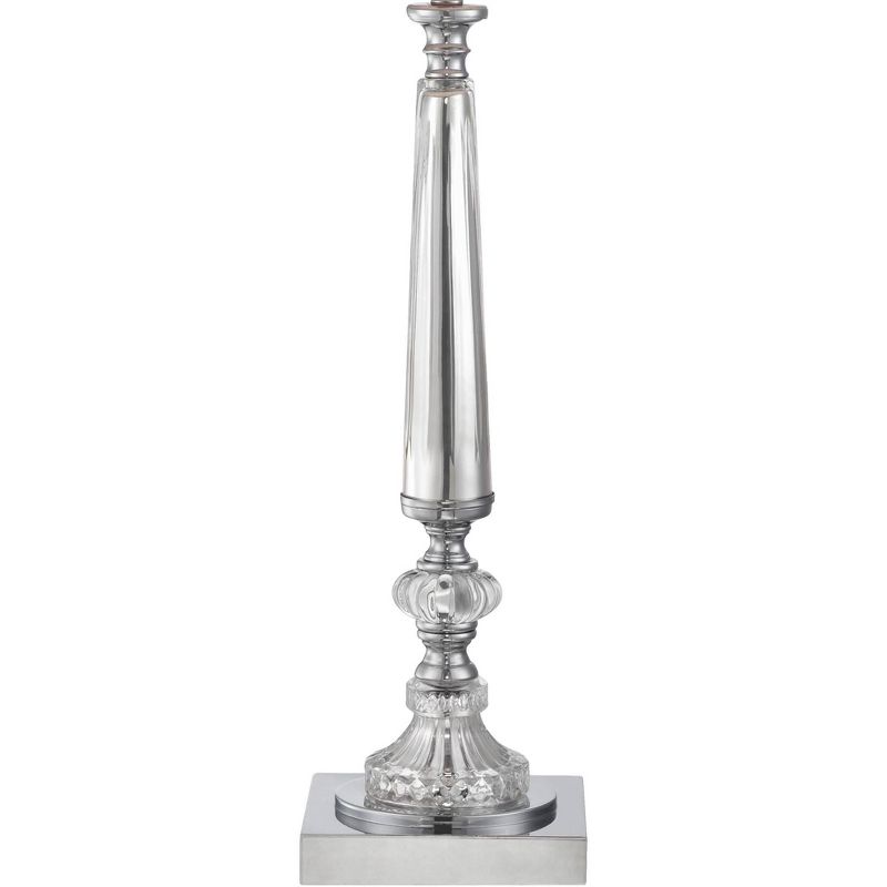 Vienna Full Spectrum Traditional Console Table Lamp Clear Crystal Taupe Bell Shade for Living Room Family Bedroom Bedside