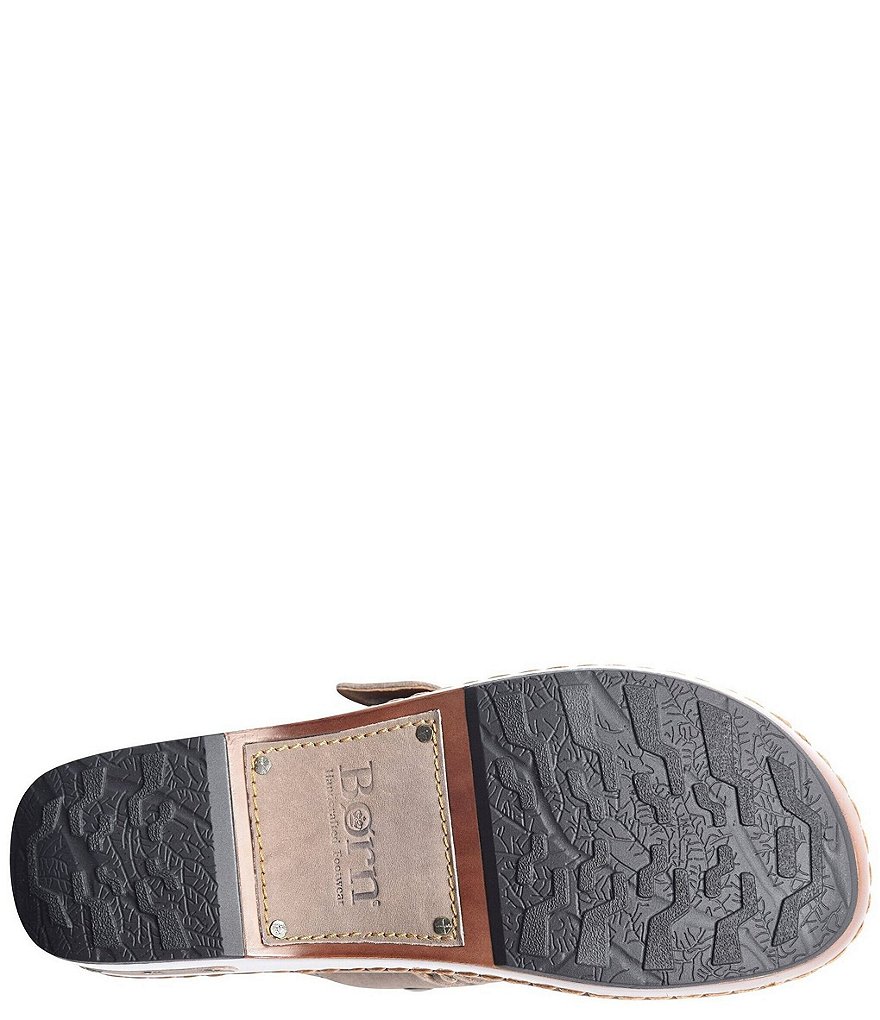 Born Banyan Suede Buckled Strap Suede Leather Clogs