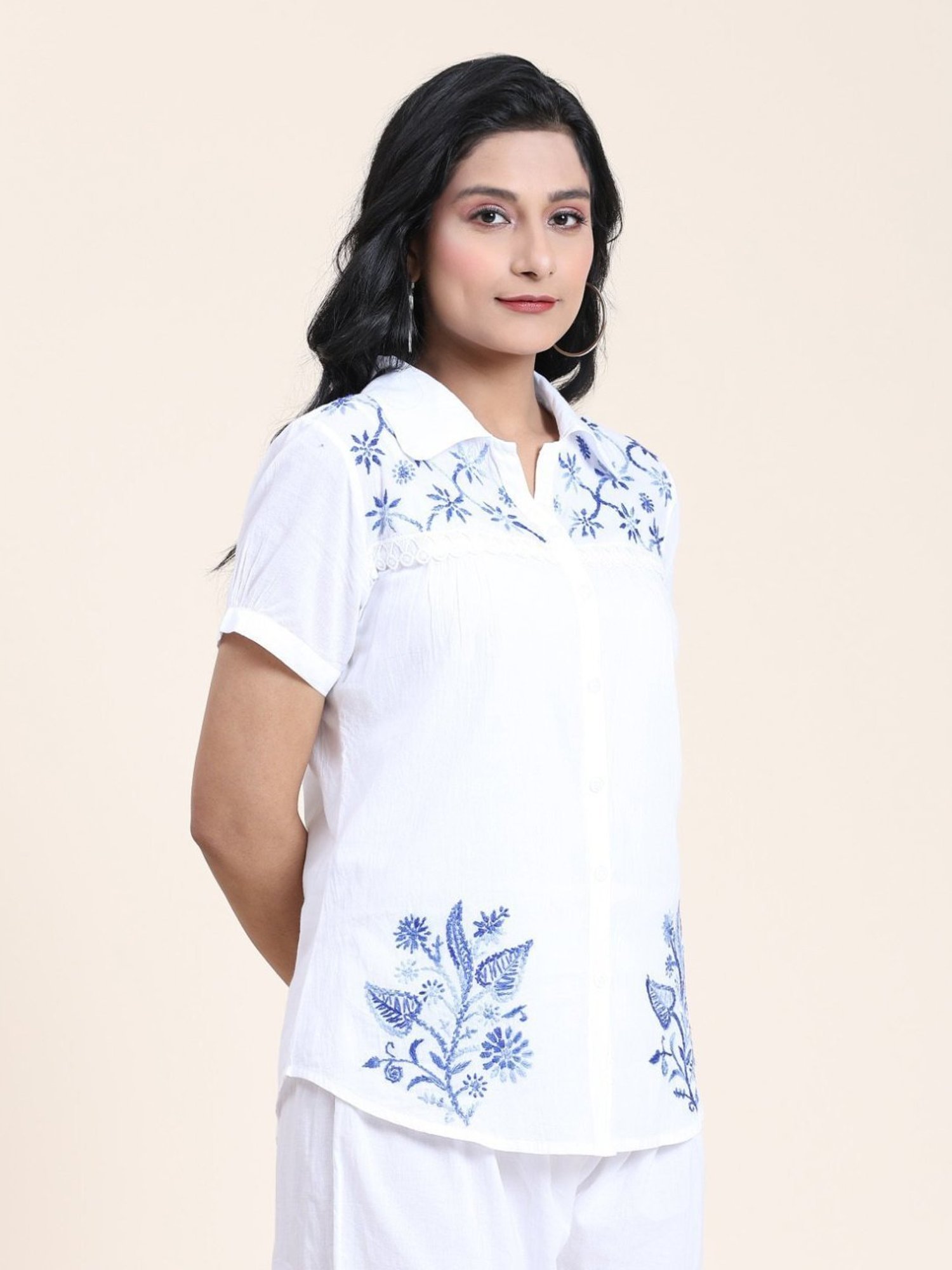 House Of Kari Hand Embroidery Chikankari Shirts