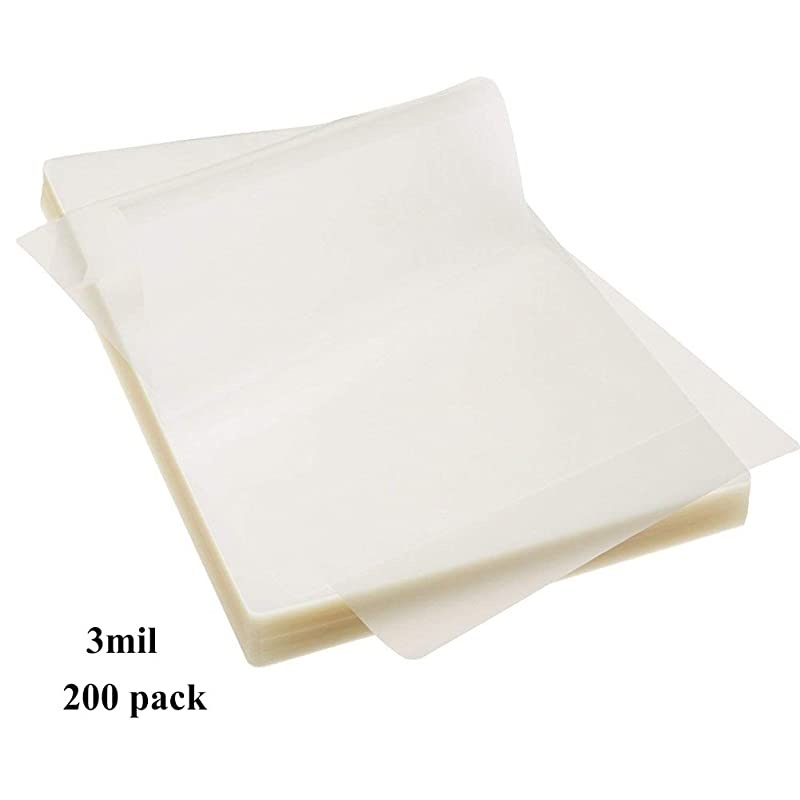 Thermal Laminating Pouches, 8.9 x 11.4 -Inches Laminating Sheets, 3 mil Thick (200 Pack)