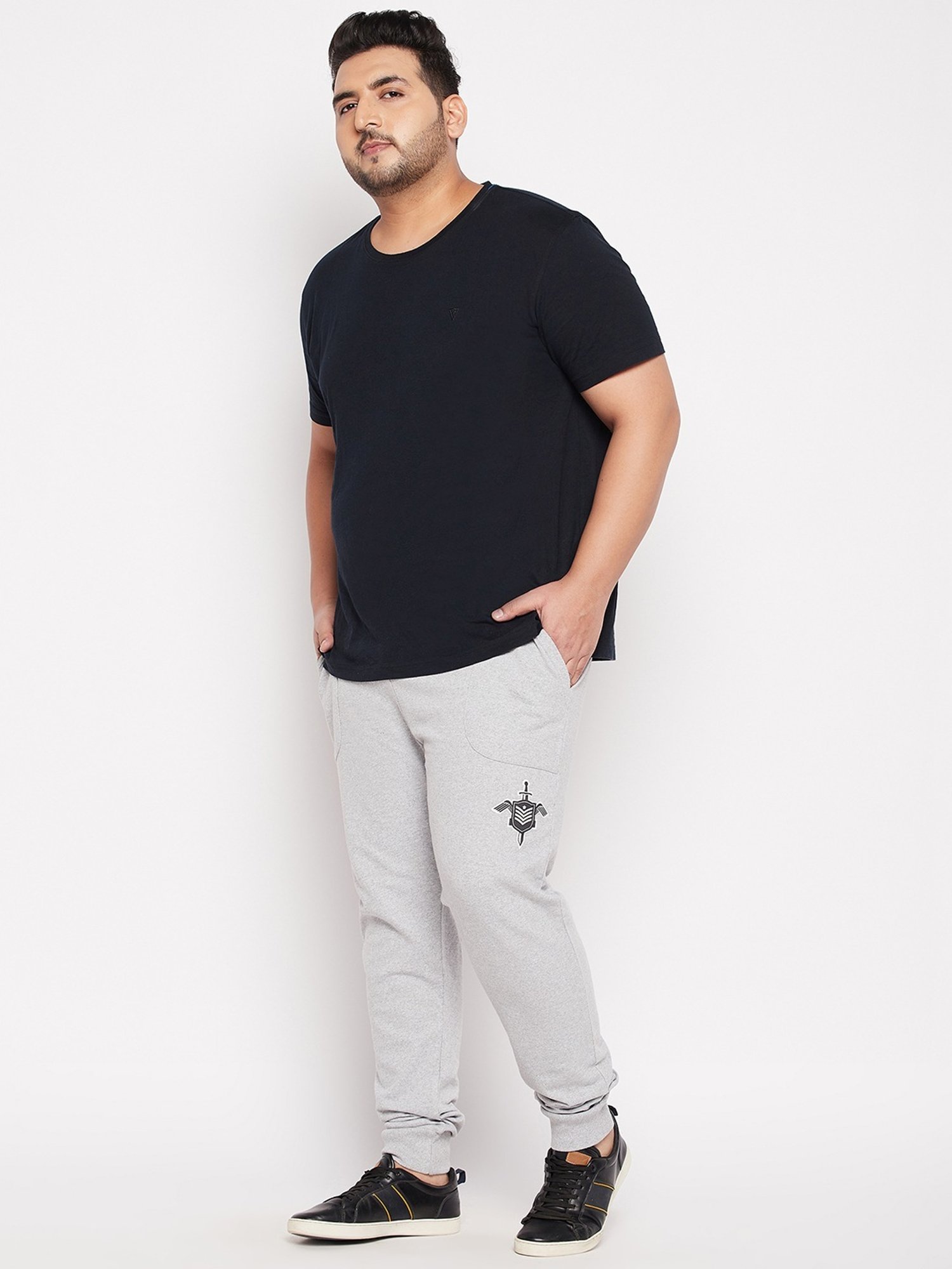 Bigbanana Grey Cotton Regular Fit Joggers