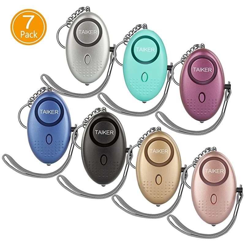 Alarm for Women 140DB Emergency Self-Defense Security Alarm Keychain with LED Light for Women Kids and Elders-7 Pack