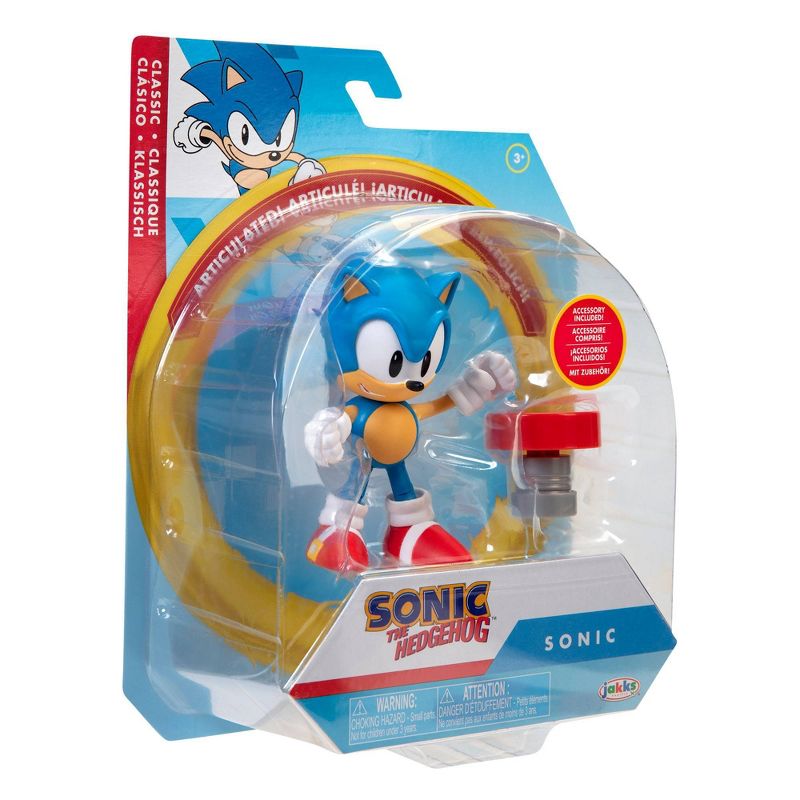 Sonic the Hedgehog 4" Figure Classic Sonic with Spring Wave 4