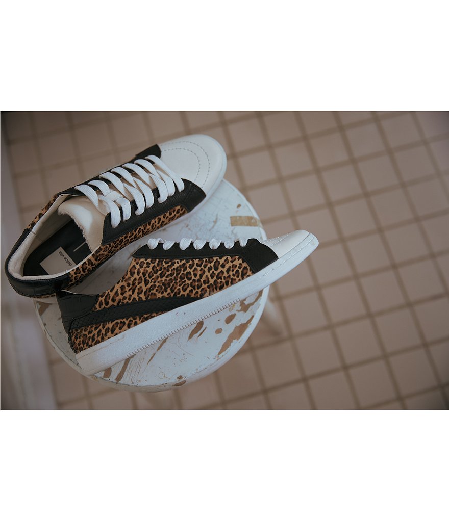 Dolce Vita Nino Leopard Print Calf Hair Sneakers