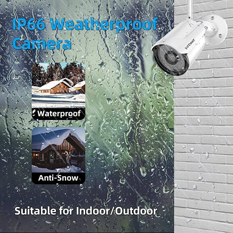 1080P Wireless Security Camera System, 8 Channel Outdoor Indoor Wireless NVR Systems 8PCS 2MP Home Surveillance IP Cameras Night Vision Motion Detection