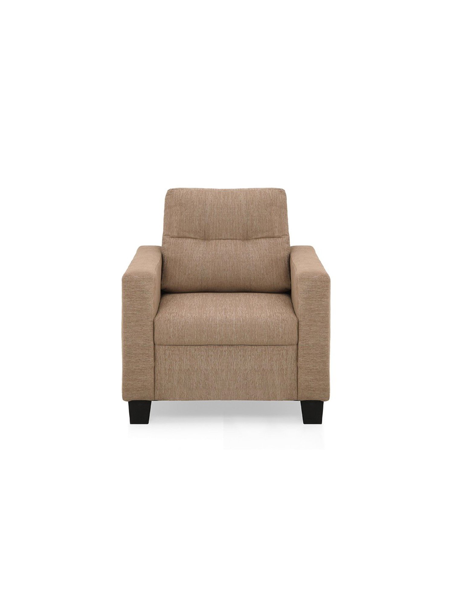 Duroflex Ease Brown Neem Wood 1 Seater Sofa
