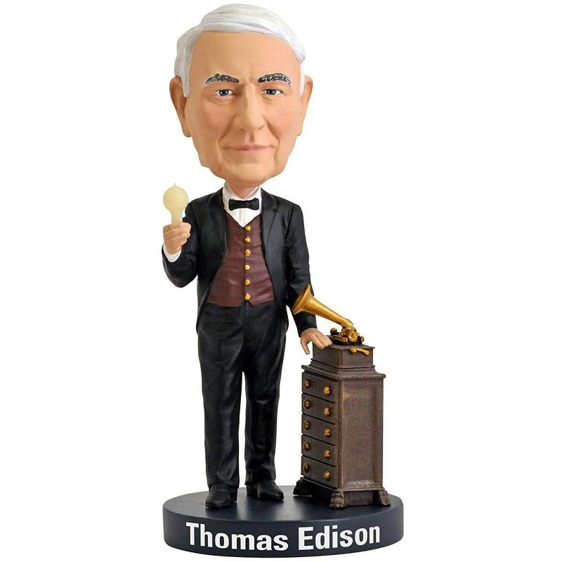 Royal Bobbles Thomas Edison 8" Glow in the Dark Resin Bobble Head