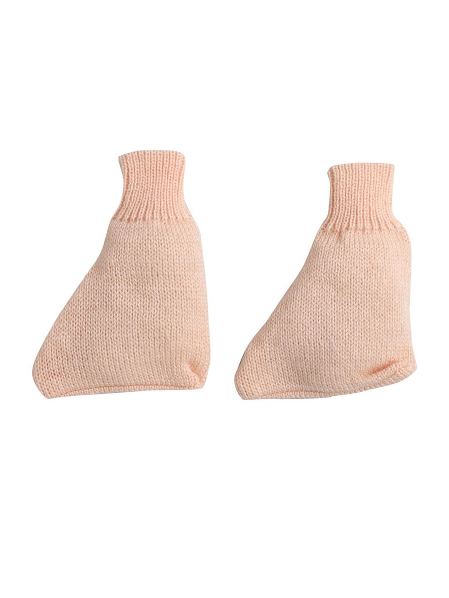 Little Angels Kids Peach Textured Pattern Full Sleeves Sweater Set