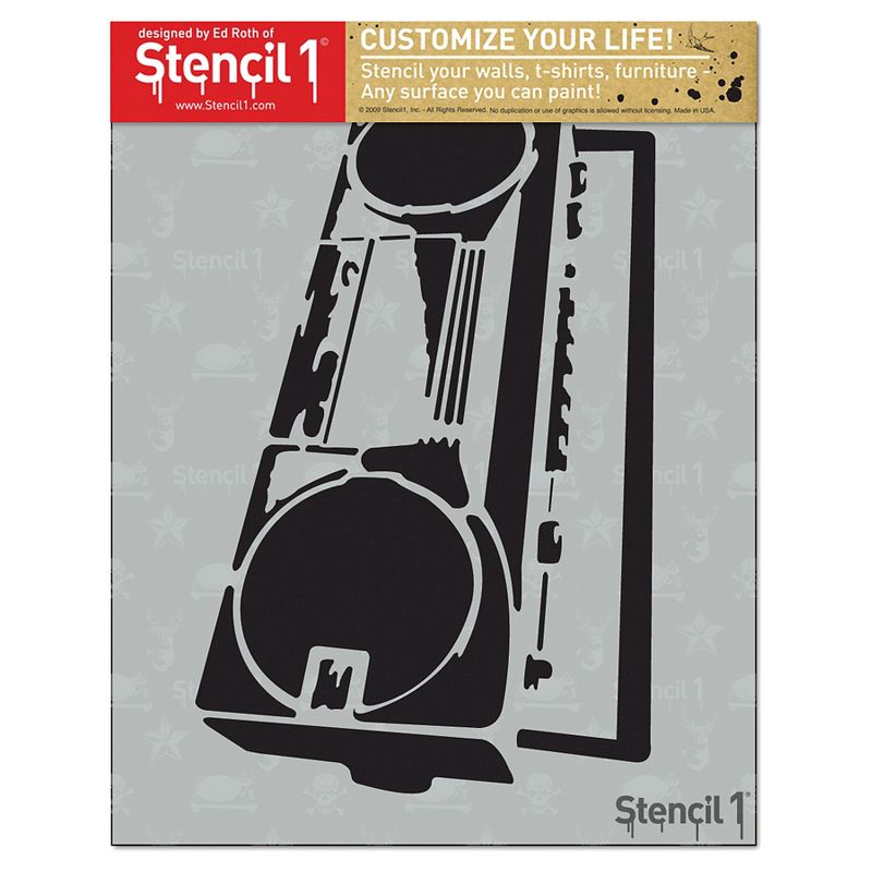 Stencil1 Boom Box - Stencil 8.5" x 11"