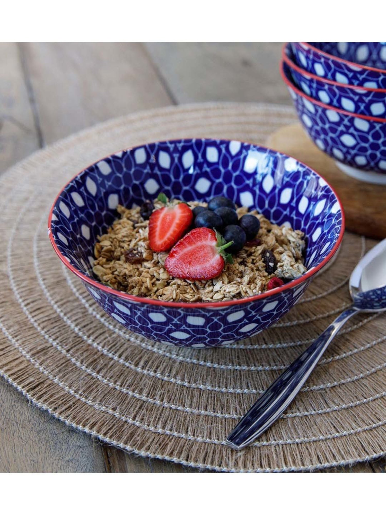 KitchenCraft Navy Stoneware 15.7 cm Bowl