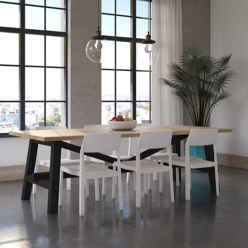 Chandler 4pk Indoor/Outdoor Stacking Chairs - White - Novogratz