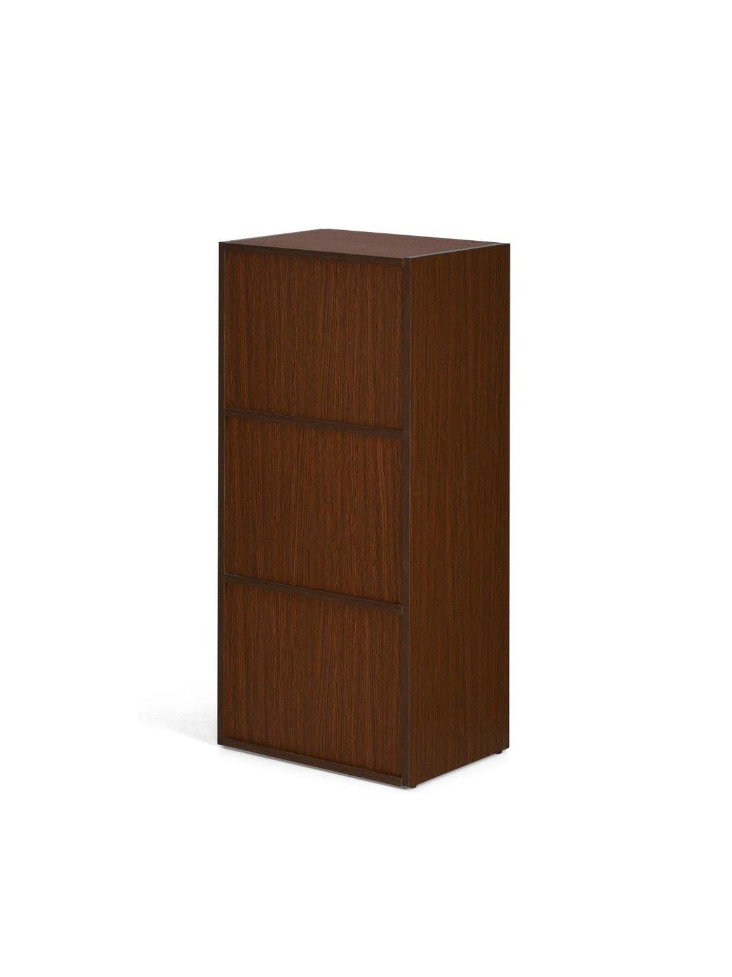 Nilkamal Sear Urban Walnut & Oak White Engineered Wood 3 Tier Storage Cabinet