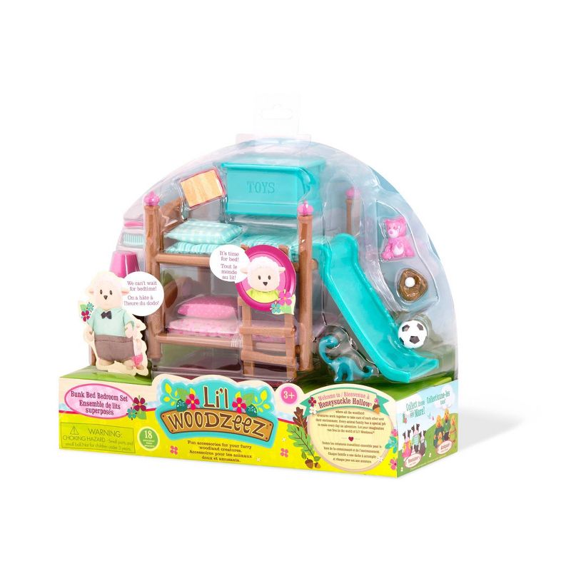 Li'l Woodzeez Miniature Furniture Playset 18pc - Bunk Bed Bedroom Set