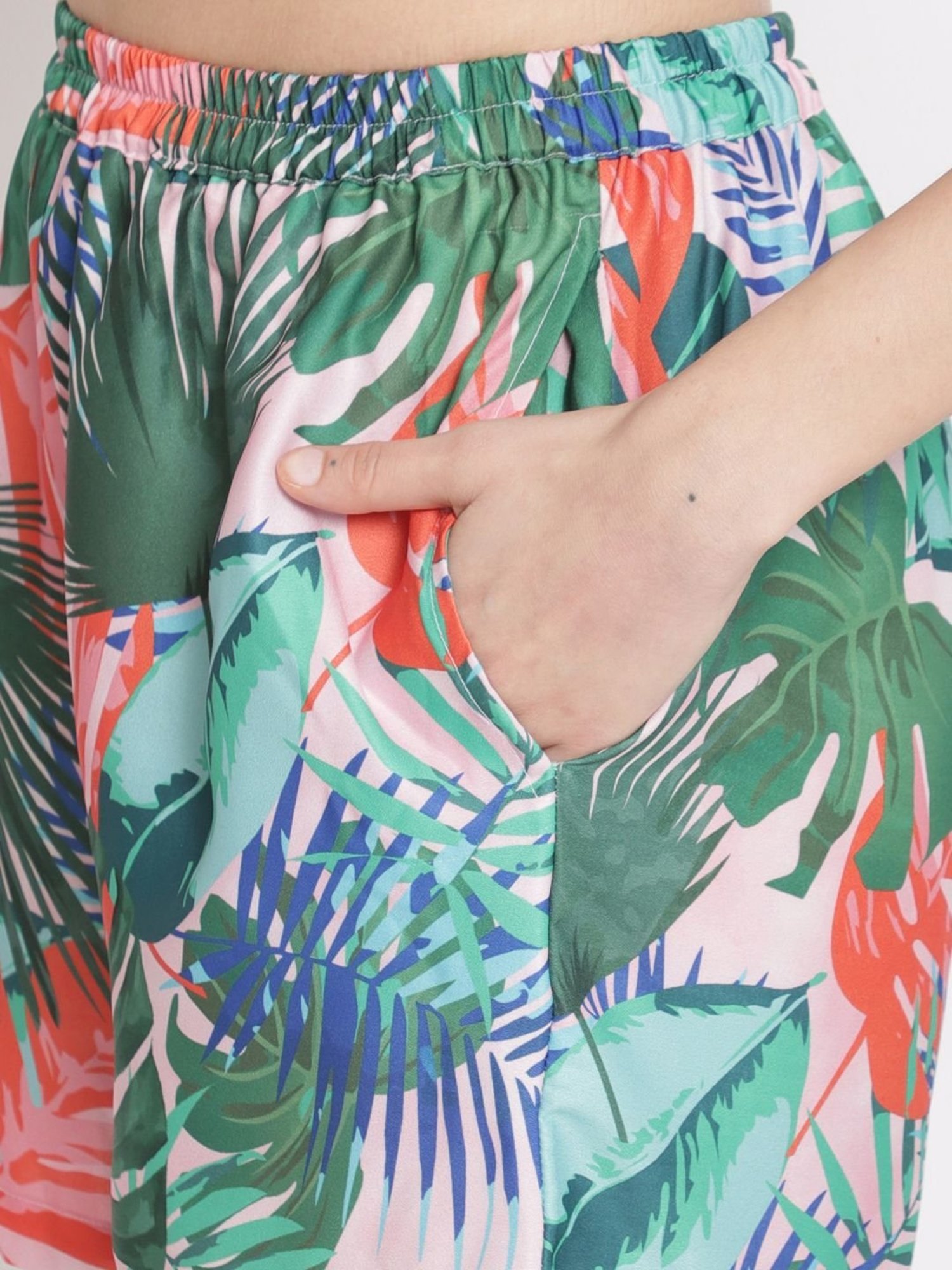 Erotissch Green Printed Beachwear Co-Ord Set