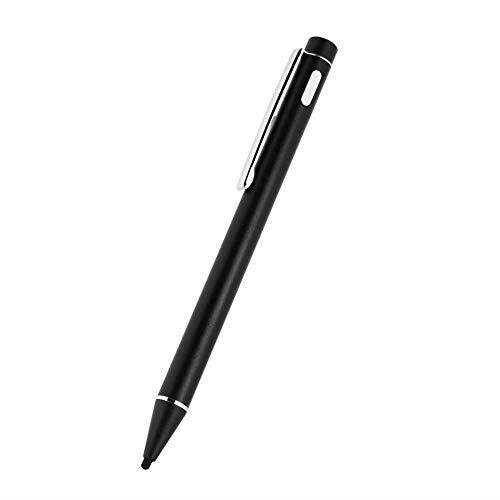 zerone 2mm universal stylus pen, precision active capacitive stylus touch screen pens ultrafine silicone tip replacement for all capacitive touch screens cell phones, tablets, laptops bundleblack