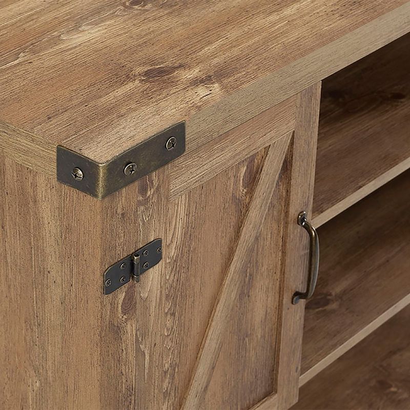 Barn Door Buffet Table Console TV Stand for TVs up to 58" Barnwood - Saracina Home