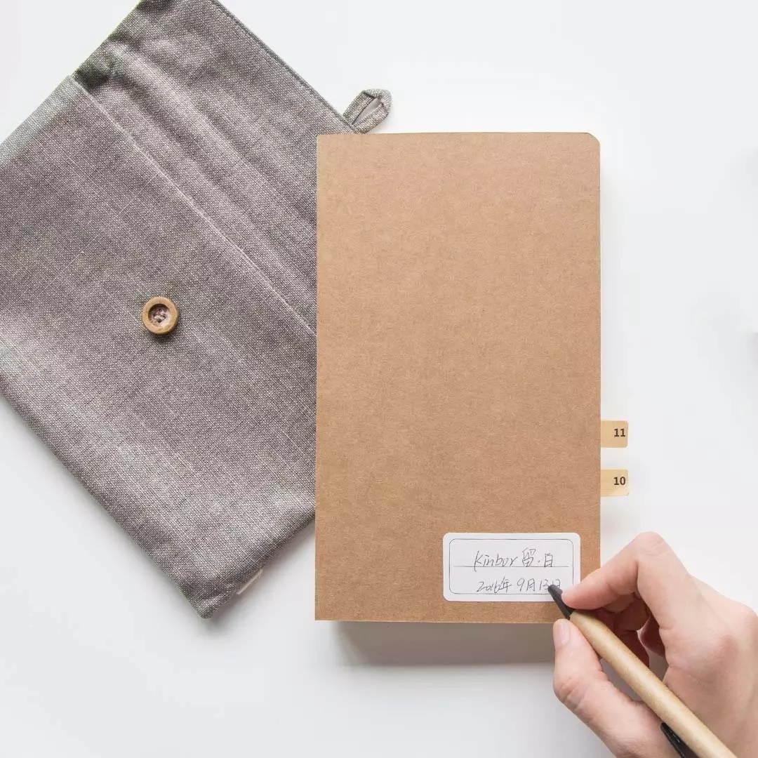 Kinbor Kraft Notebook Cloth Back Cover Set Comfortable Fabric With Pen From XIAOMIYOUPIN