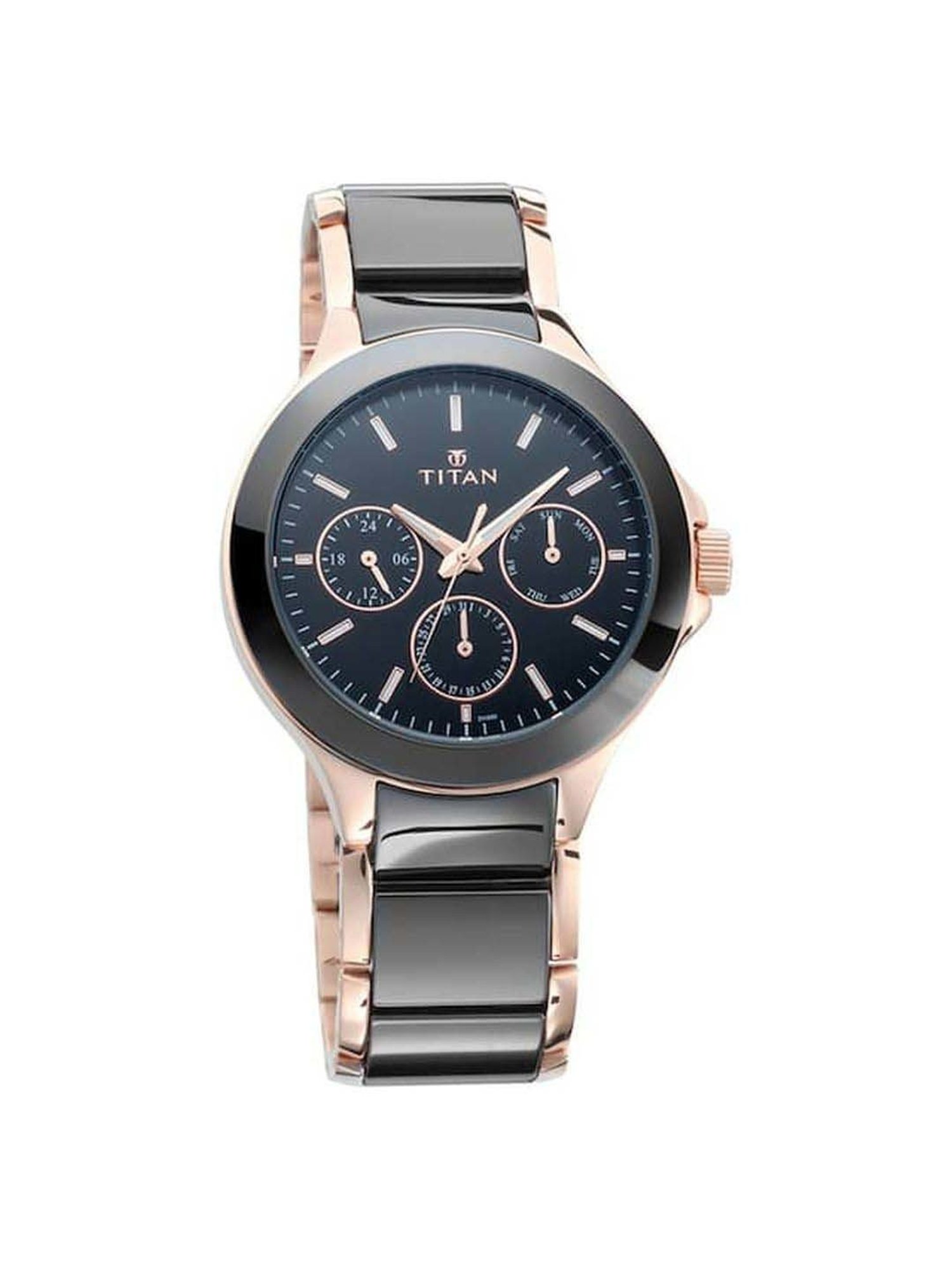 Titan NR90089KD02 Ceramics Analog Watch for Men