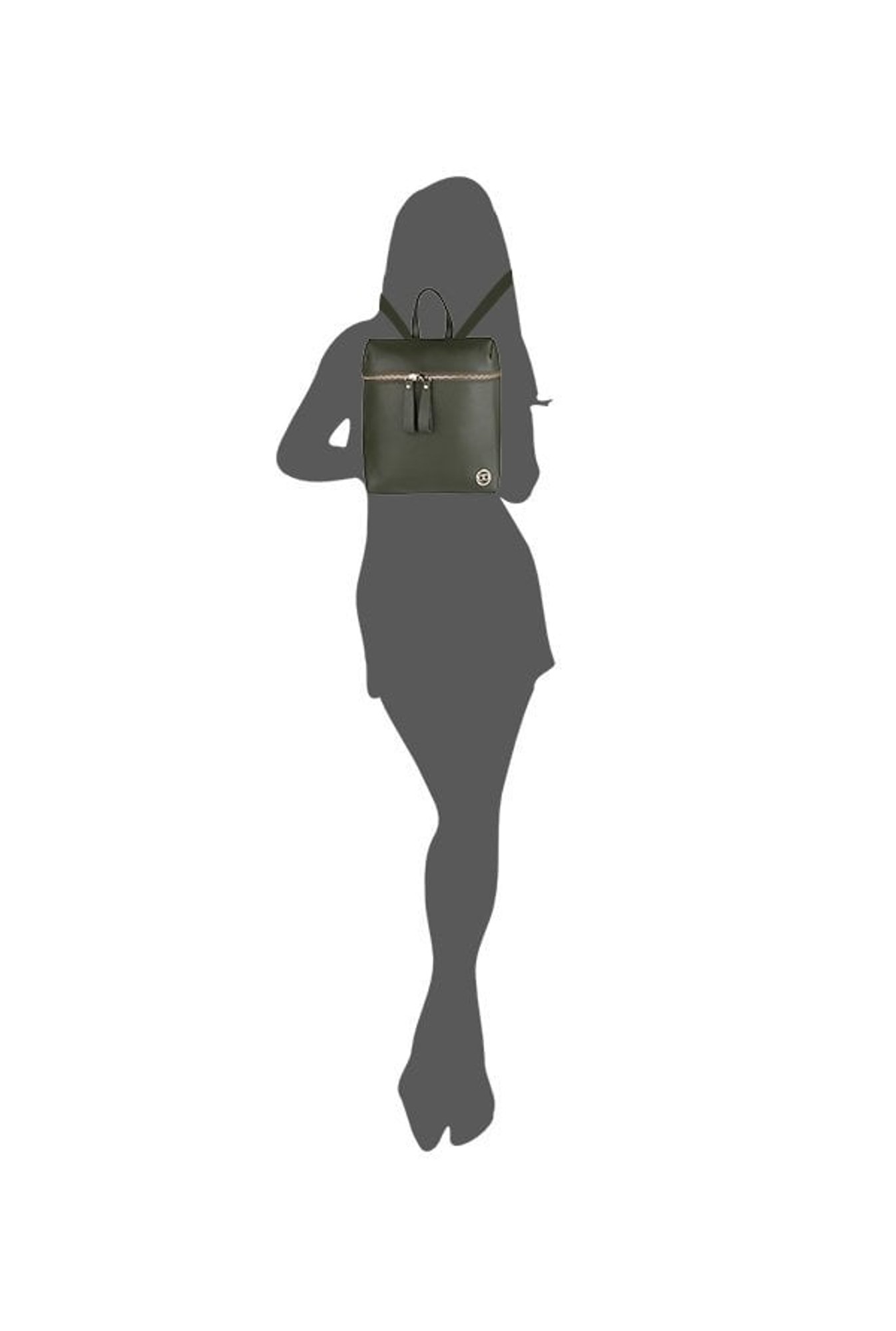 Gio Collection Olive Green Solid Backpack