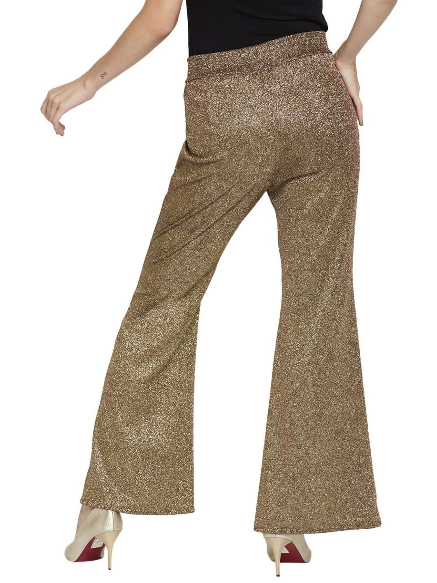 Ira Soleil Golden Regular Fit Palazzos