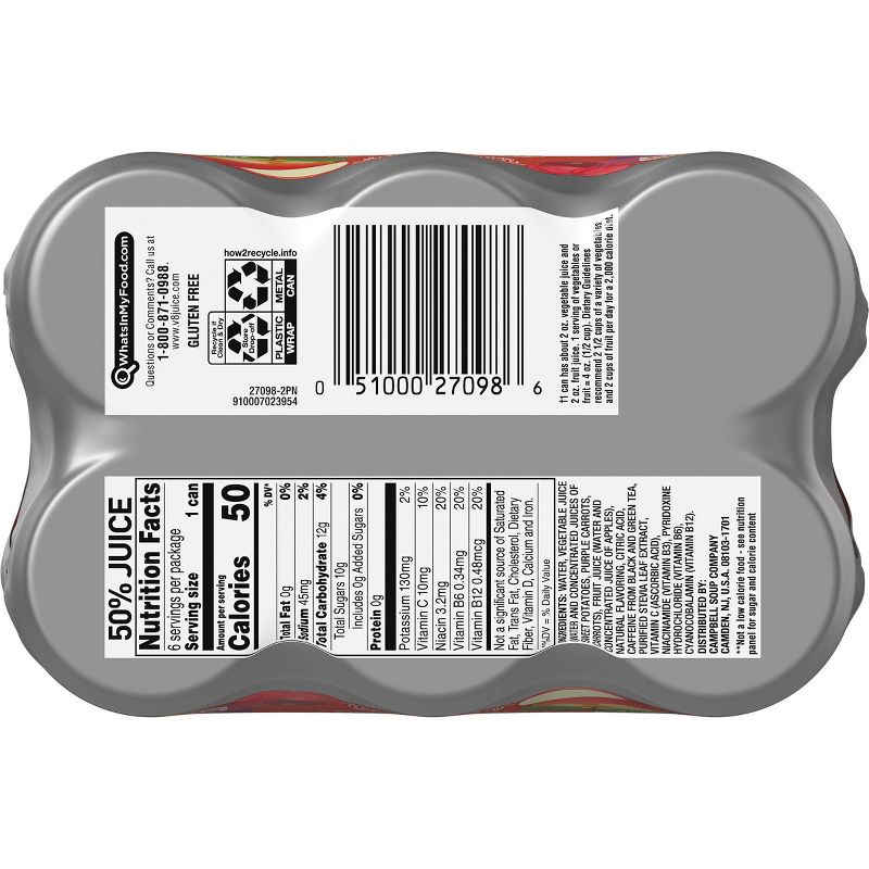 V8 +Energy Honeycrisp Apple Berry - 6pk/8 fl oz Cans