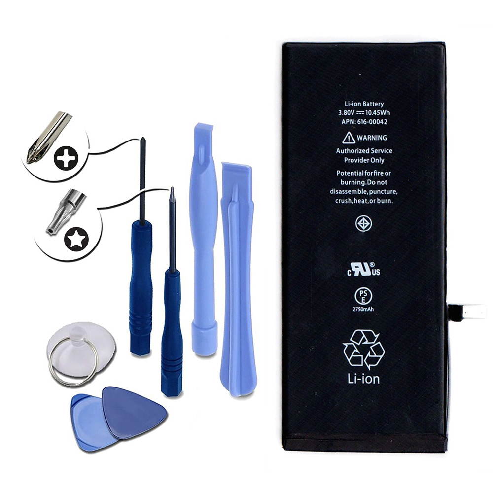 2750mAh 616-00042 Battery Replacement for Apple iPhone 6S Plus A1634, A1687, A1690, A1699 with Installation Tool Kit