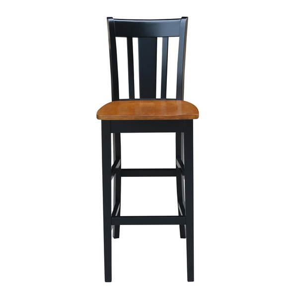 International Concepts S57-103 San Remo Barheight Stool - 30'' SH Black / Cherry