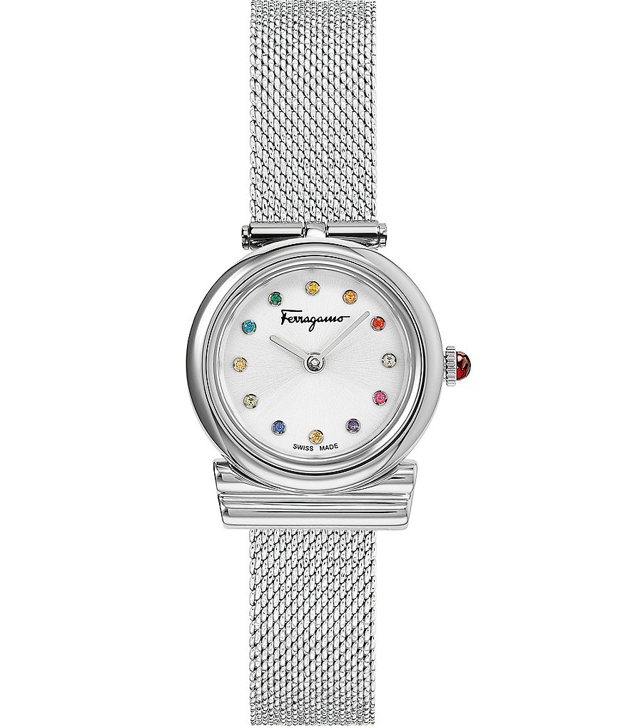 Salvatore Ferragamo Silver Gancini Bracelet Watch