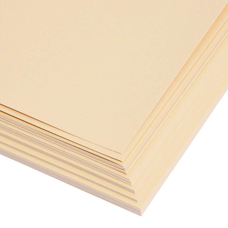 Paper Junkie 96 Sheets Beige Shimmer Cardstock Card Stock Crafts Paper, A4 Letter Size 8.5 x 11 in