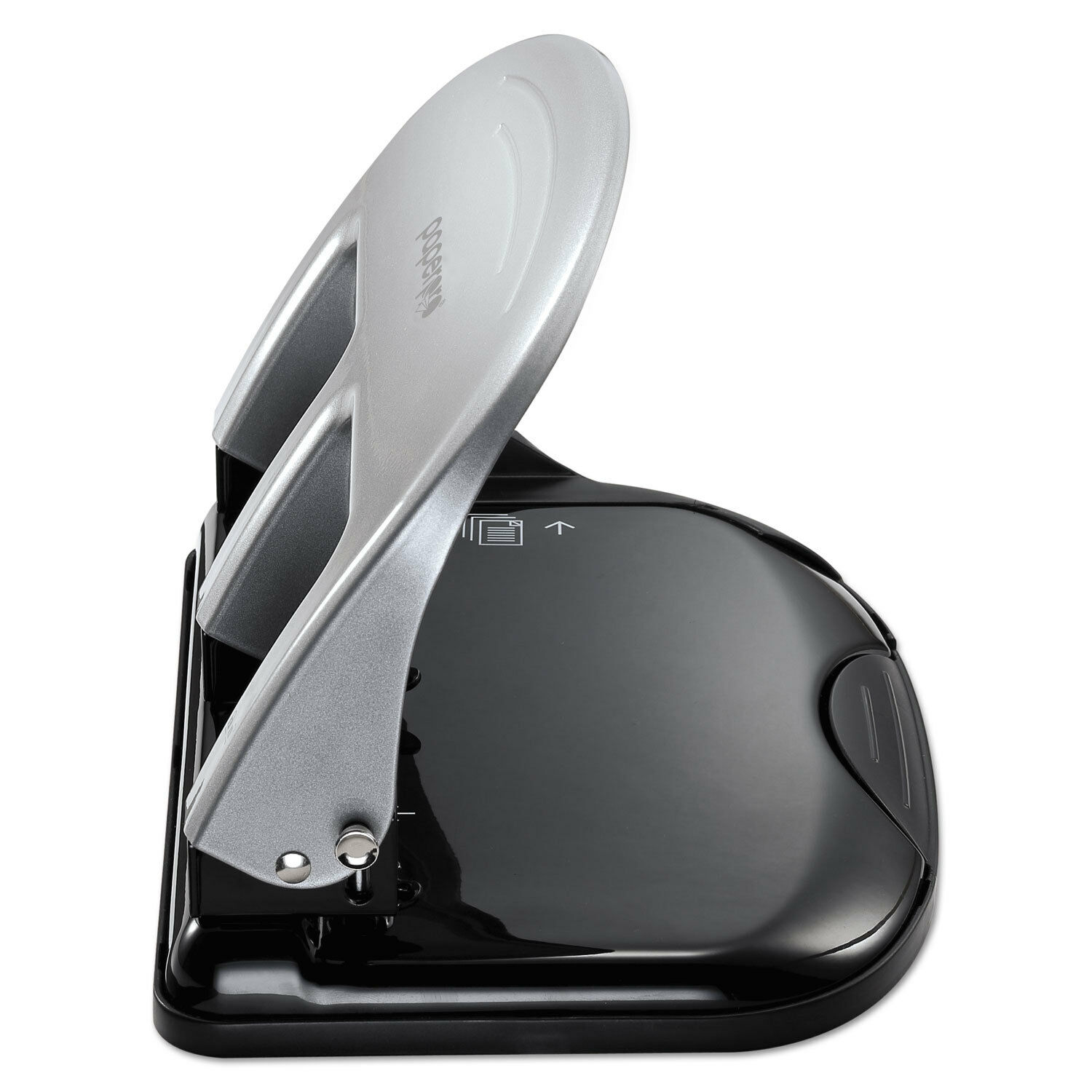 Paperpro-Bostitch inPRESS Three-Hole Punch 40-Sheet Capacity Black/Silver 2240