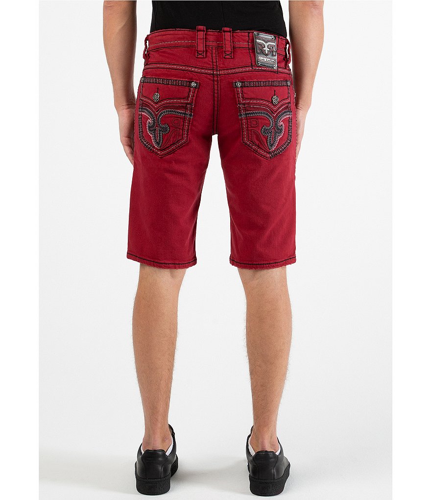 Rock Revival Rigid Tame Red H200 12#double; Inseam Shorts