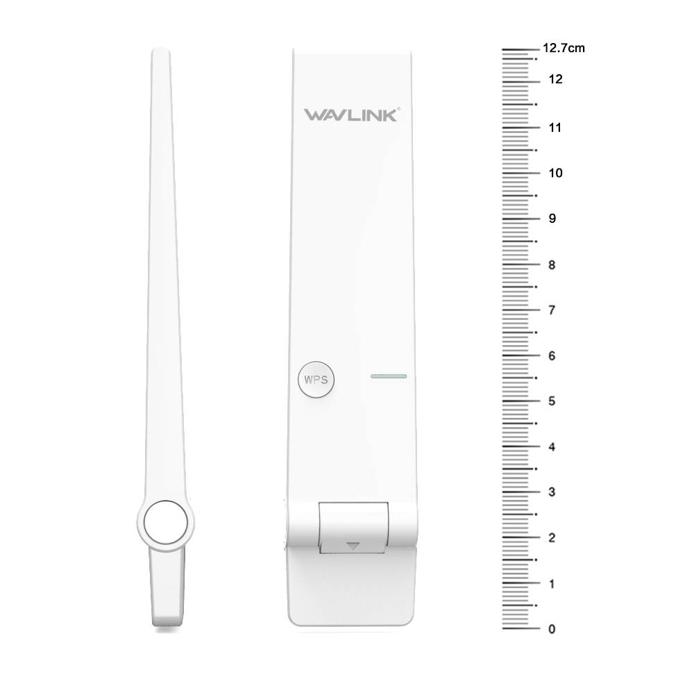 Wavlink AC600 USB Wifi Adapter, 600Mbps Dual Band Wireless Adapter, 802.11ac, High Gain 3dbi Antenna Network Adapter, 2.4G/150Mbps + 5G/433Mbps For PC, Windows XP/Vista/7/8/8.1/10 (32/64bits) MAC OS
