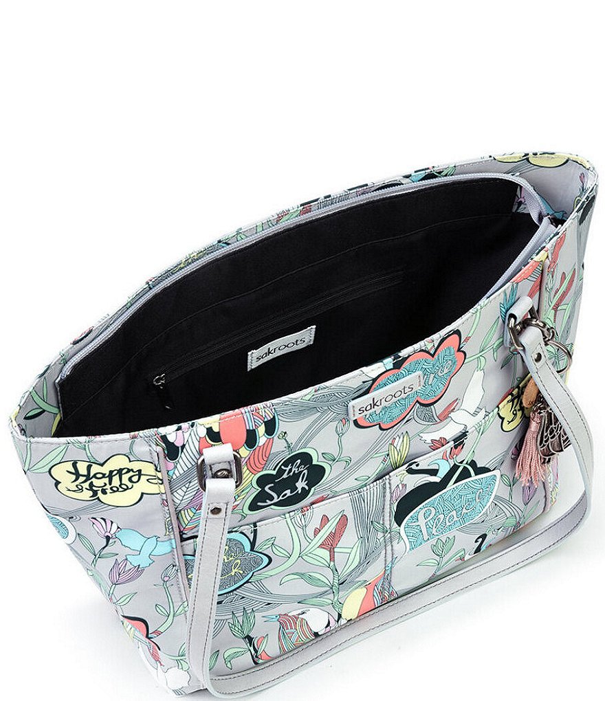 Sakroots Medium Paisley Print Nylon Tote Bag