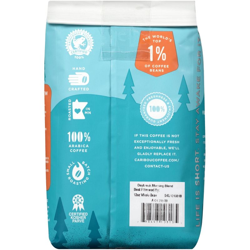 Caribou Coffee Daybreak Light Roast Whole Bean Coffee - 12oz