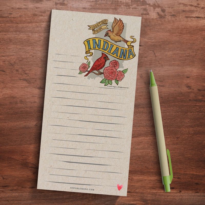 Magnet Notepad 4" x 8" Multicolored - Indiana