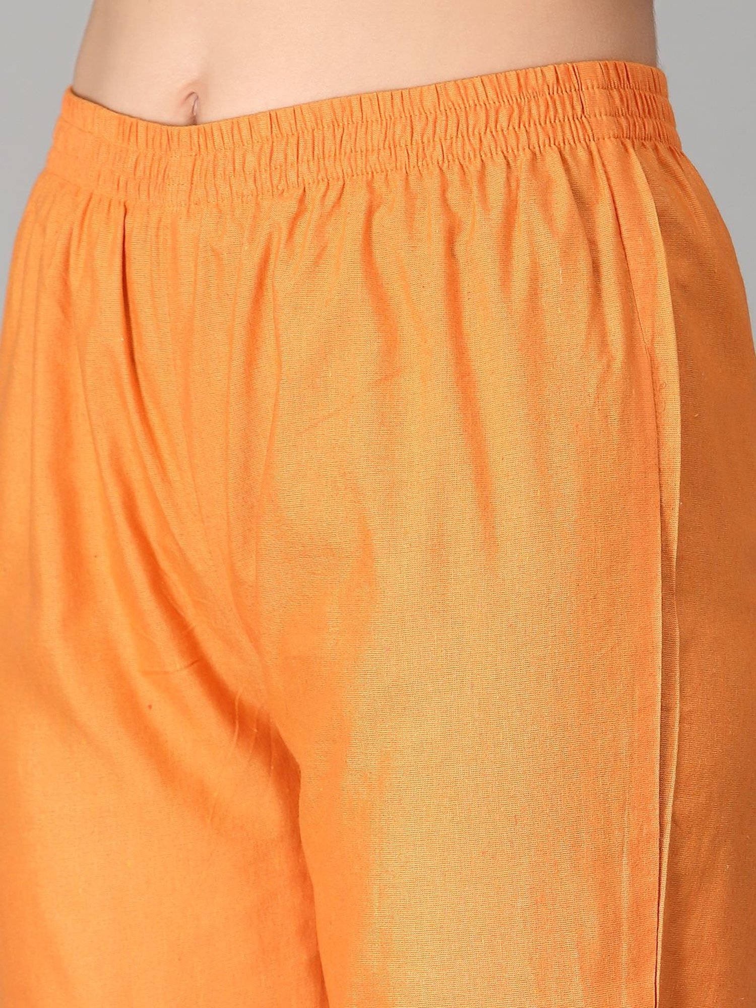 Stylum Orange Striped Kurta Pant Set With Dupatta