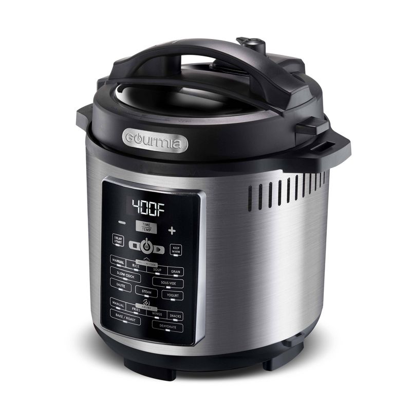 Gourmia One-Lid Pressure Cooker Air Fryer