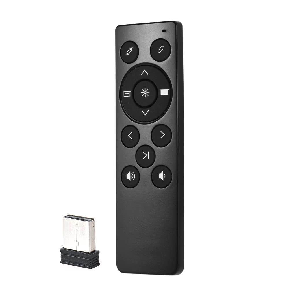 2.4GHz Wireless Multifunctional Presenter PowerPoint PPT Clicker Remote Control Plug and Play Black