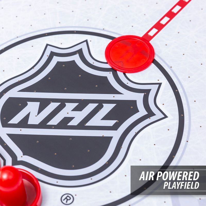 EastPoint Sports 48 Inch Rush NHL Electronic Indoor Hover Hockey Game Table Set with 2 Pucks, 2 Pushers, and LED Scoring for Multiple Player Air Play