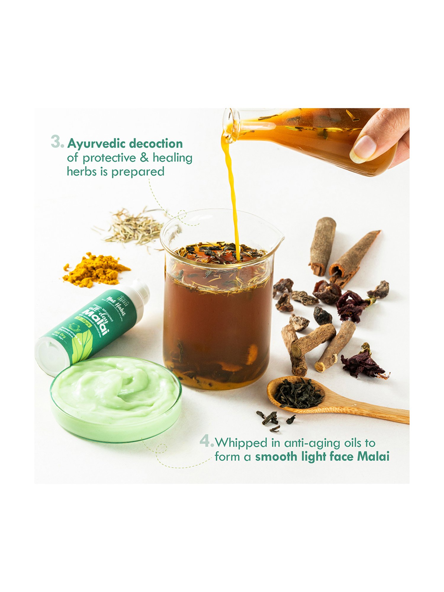 Nat Habit Pomegranate Tulsi Phyto Active Fresh Whipped All-Day Malai Face Moisturiser - 30 gm