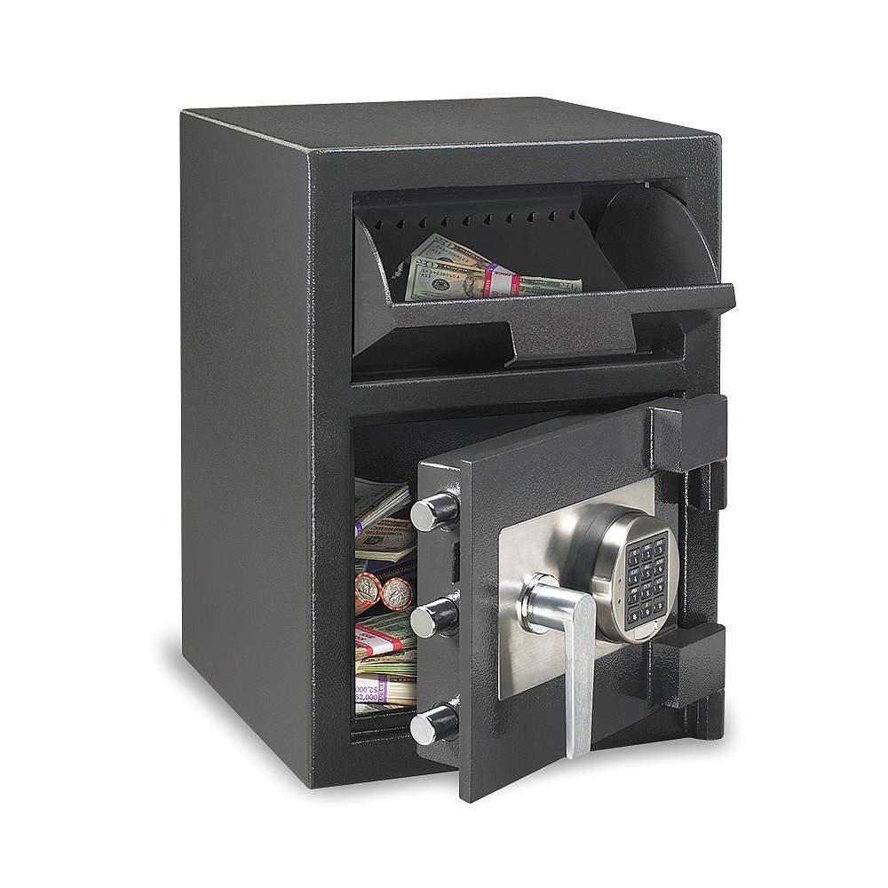 SENTRY SAFE DH-134E Cash Depository Safe, 1.57 cu ft, 121 lb, Black, Solid Steel
