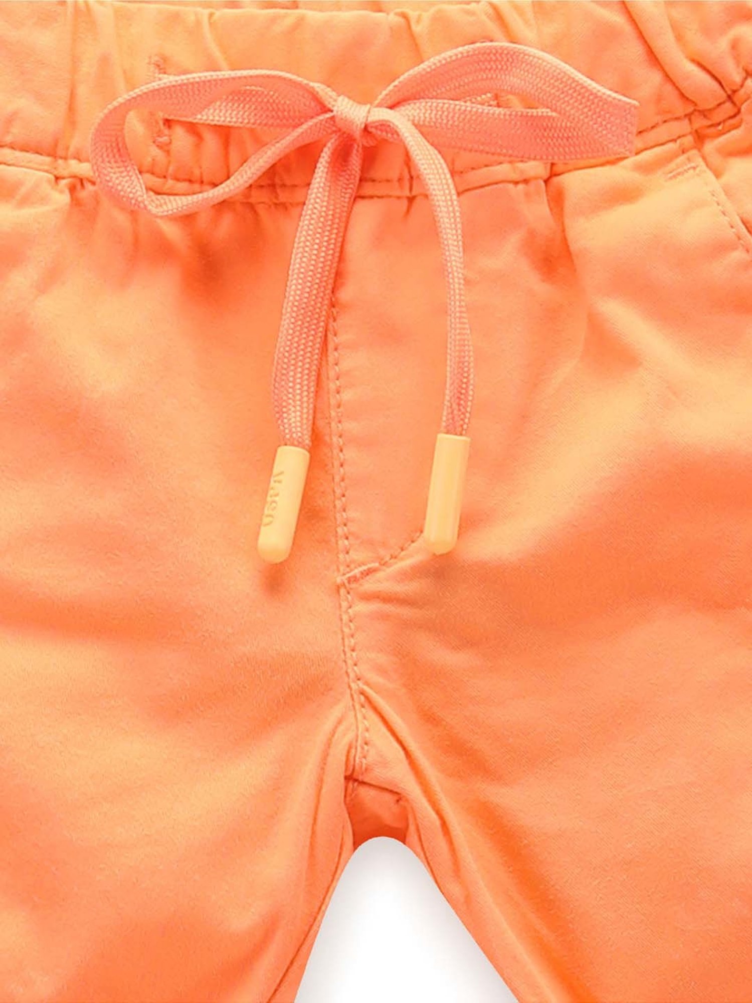U.S. Polo Assn. Kids Orange Cotton Regular Fit Shorts