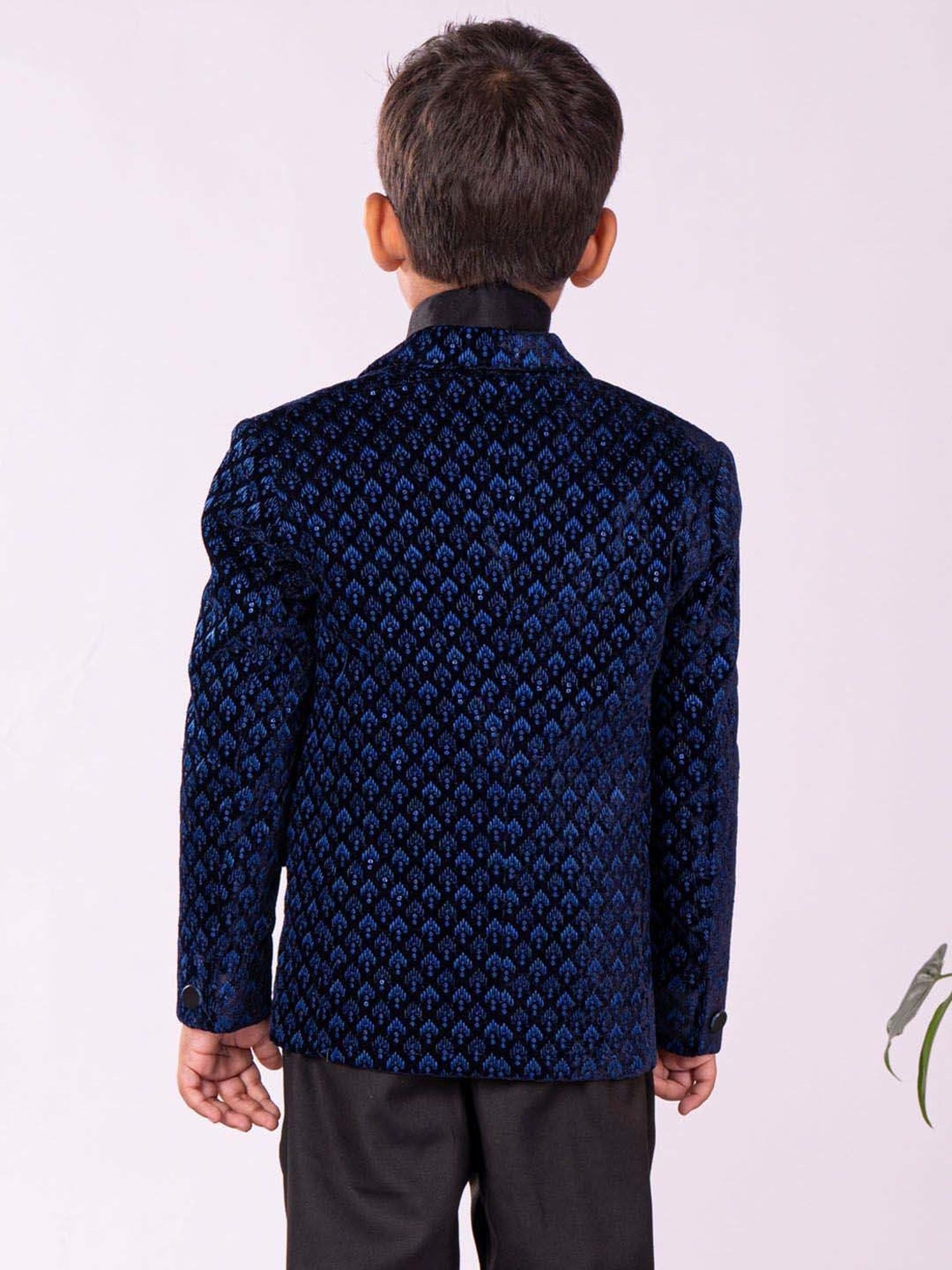 Blue Giraffe Kids Maroon Solid  Blazer
