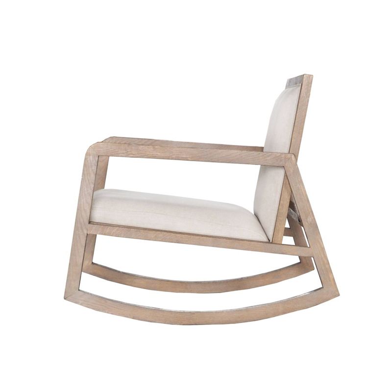 Wooden Rocking Chair Brown - Benzara