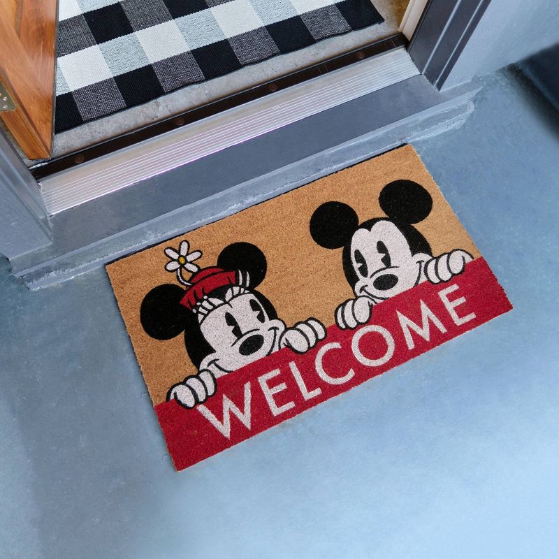 Mickey Mouse 2pk Hi and Welcome Coir Door Mats
